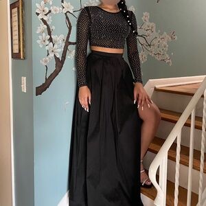 2 piece prom dress small